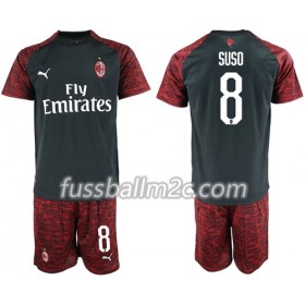 Fußballtrikots AC Mailand Suso 8 Kinder Ausweich Trikotsatz 2018-2019